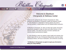 Tablet Screenshot of blackburnchiro.com
